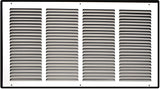 24"x14" White Steel Return Air Grille, High-Airflow HVAC Cold Air Intake for Wall & Ceiling