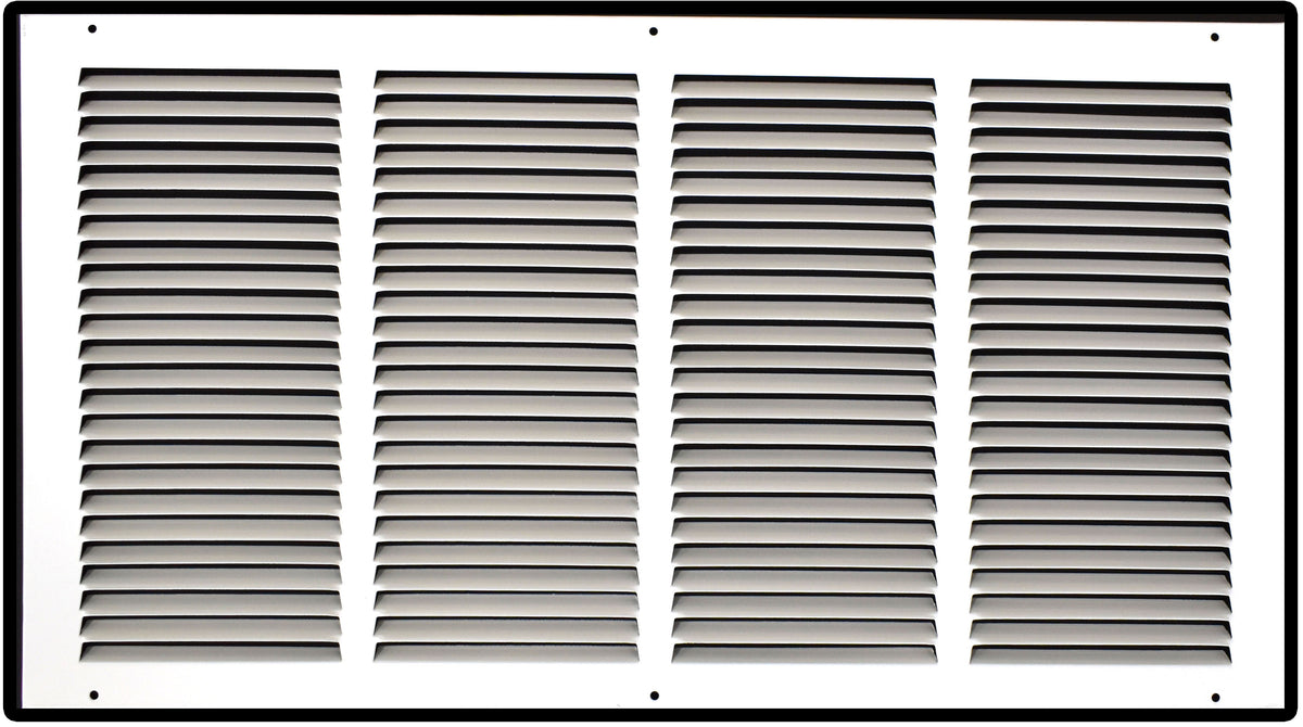 24"x14" White Steel Return Air Grille, High-Airflow HVAC Cold Air Intake for Wall & Ceiling