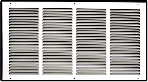 24"x14" White Steel Return Air Grille, High-Airflow HVAC Cold Air Intake for Wall & Ceiling