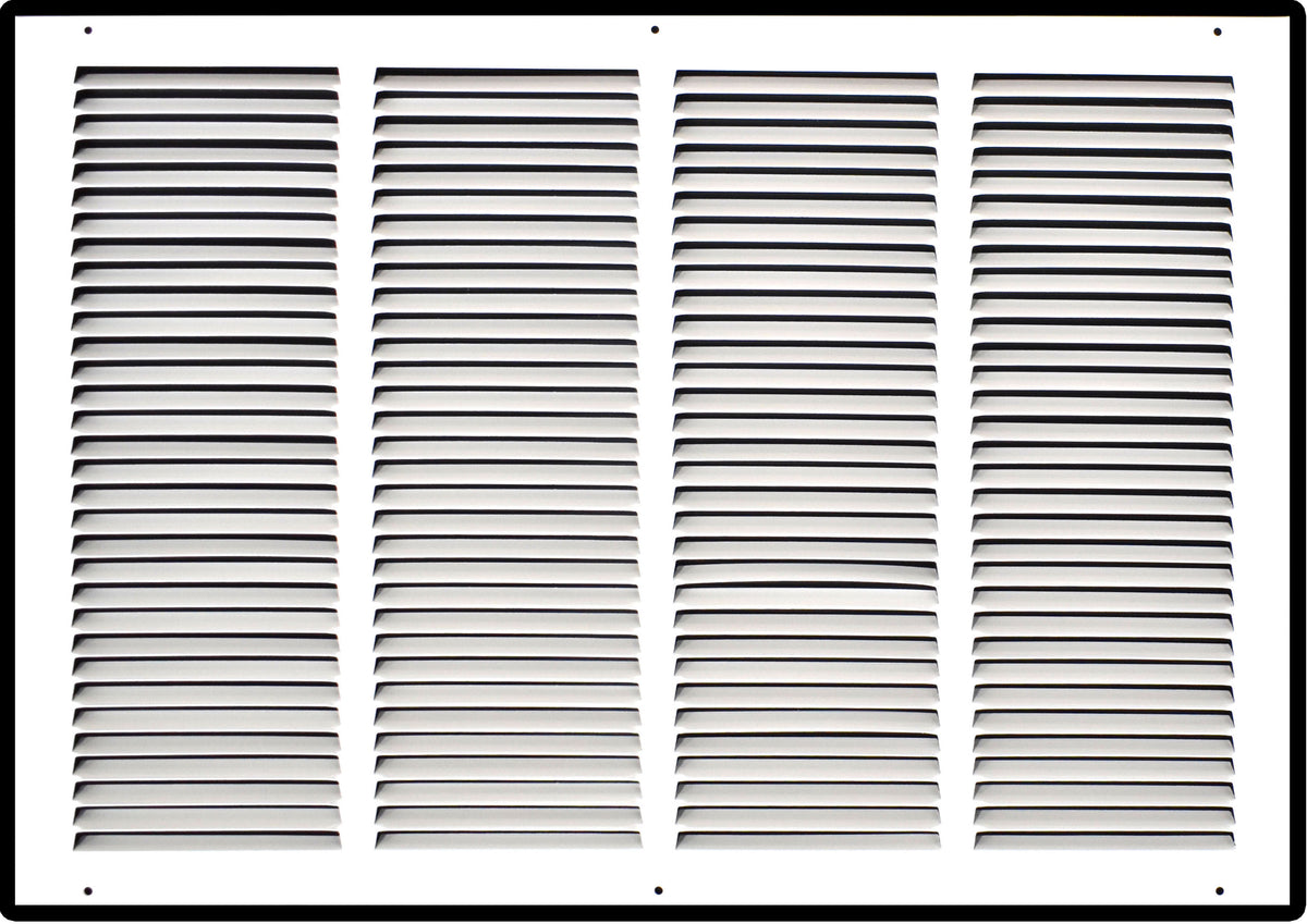 24"x16" White Steel Return Air Grille, High-Airflow HVAC Cold Air Intake for Wall & Ceiling