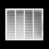 24"x20" White Steel Return Air Grille, High-Airflow HVAC Cold Air Intake for Wall & Ceiling