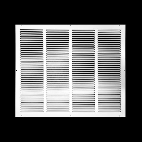 24"x20" White Steel Return Air Grille, High-Airflow HVAC Cold Air Intake for Wall & Ceiling