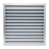 24"x24" Anodized Aluminum Exterior Wall Louver, Weatherproof Rain & Rust Resistant Vent Cover