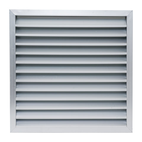 24"x24" Anodized Aluminum Exterior Wall Louver, Weatherproof Rain & Rust Resistant Vent Cover