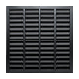 24"x24" Black Steel Return Air Grille, High-Airflow HVAC Cold Air Intake for Wall & Ceiling