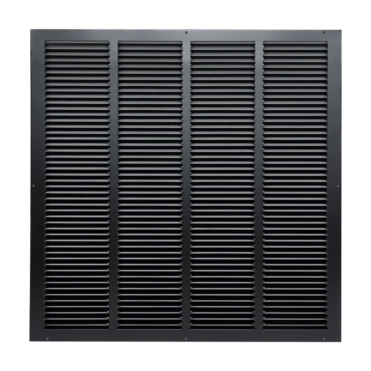 24"x24" Black Steel Return Air Grille, High-Airflow HVAC Cold Air Intake for Wall & Ceiling