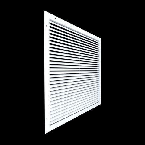 24"x24" White Aluminum Rust-Free Return Air Grille, High-Airflow HVAC Cold Air Intake for Wall & Ceiling