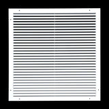 24"x24" White Aluminum Rust-Free Return Air Grille, High-Airflow HVAC Cold Air Intake for Wall & Ceiling