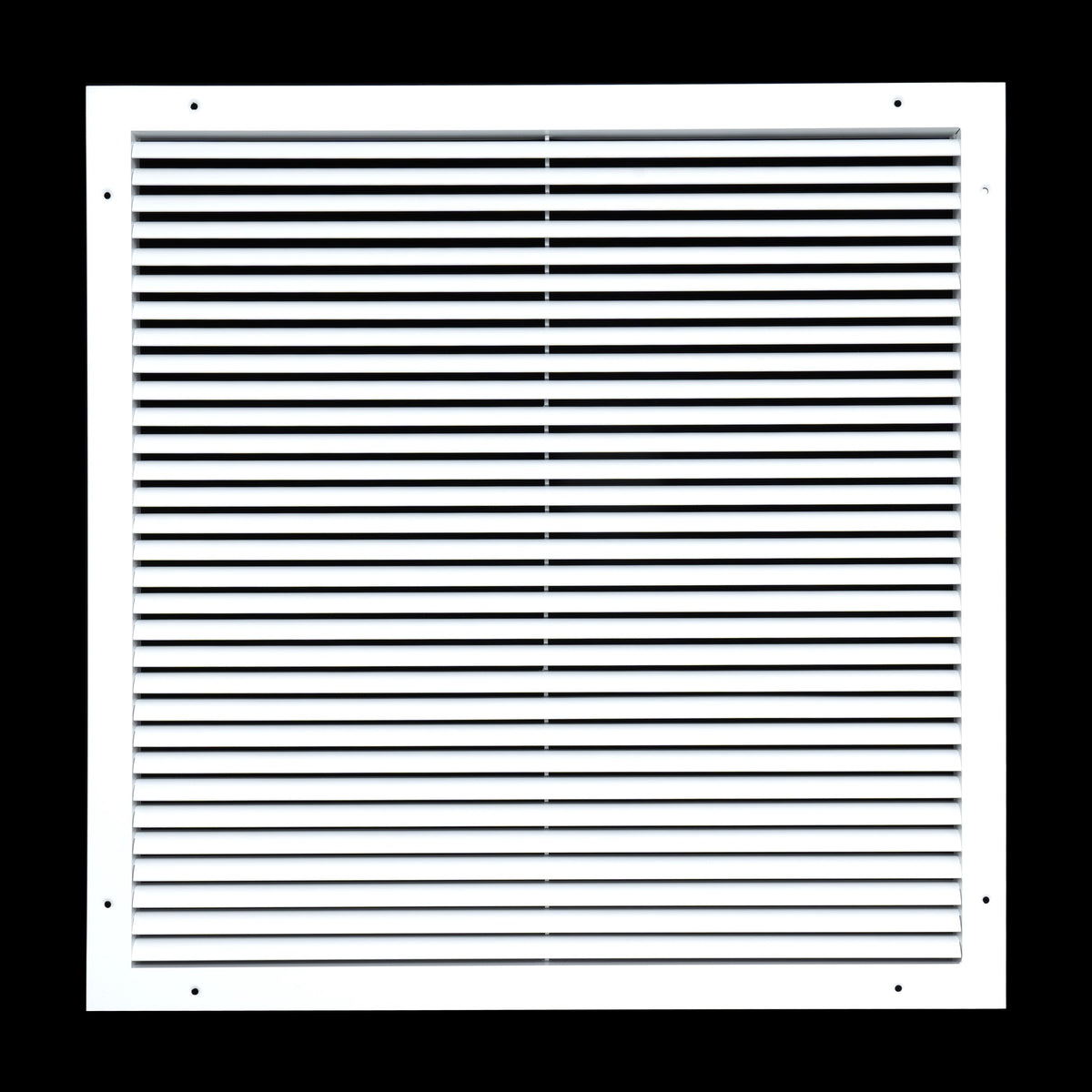 24"x24" White Aluminum Rust-Free Return Air Grille, High-Airflow HVAC Cold Air Intake for Wall & Ceiling