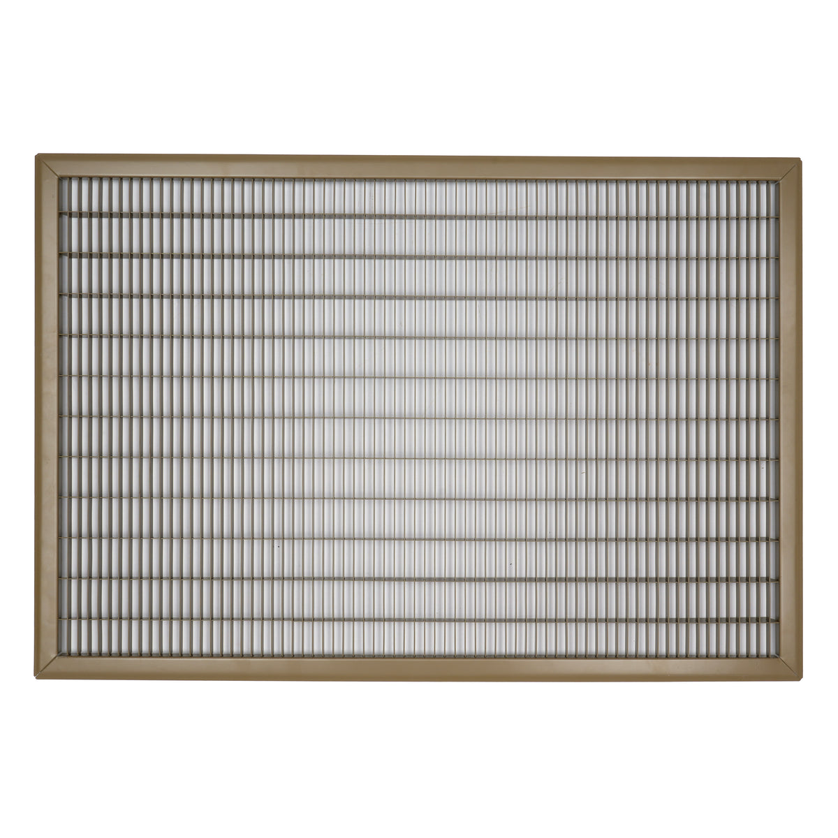 24"x36" Brown Steel Return Air Floor Grille, Walkable Heavy-Duty Fixed-Blade Vent Cover