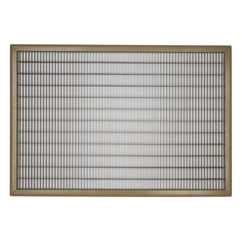 24"x36" Brown Steel Return Air Floor Grille, Walkable Heavy-Duty Fixed-Blade Vent Cover