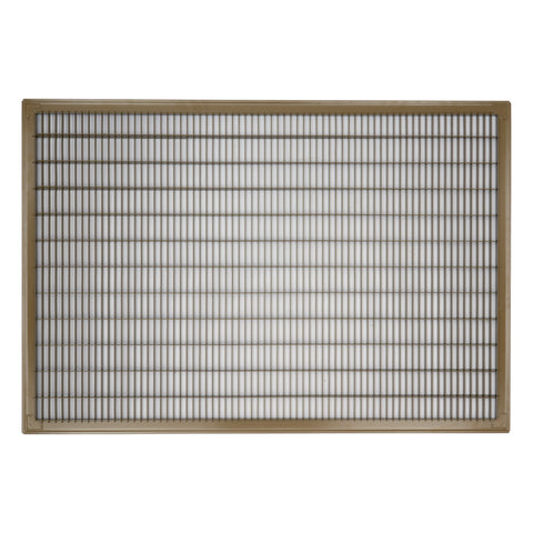 24"x36" Brown Steel Return Air Floor Grille, Walkable Heavy-Duty Fixed-Blade Vent Cover