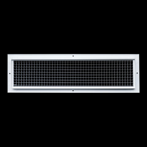 24"x6" White Aluminum Eggcrate Return Air Grille, Low-Noise High-Airflow Rust-Proof Vent Cover