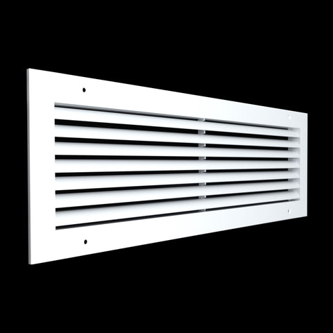 24"x6" White Aluminum Rust-Free Return Air Grille, High-Airflow HVAC Cold Air Intake for Wall & Ceiling