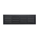 24"x6" Black Steel Return Air Grille, High-Airflow HVAC Cold Air Intake for Wall & Ceiling