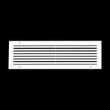 24"x6" White Aluminum Rust-Free Return Air Grille, High-Airflow HVAC Cold Air Intake for Wall & Ceiling