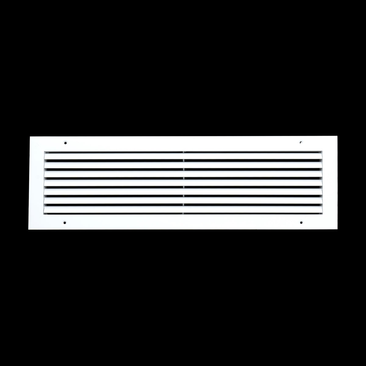 24"x6" White Aluminum Rust-Free Return Air Grille, High-Airflow HVAC Cold Air Intake for Wall & Ceiling