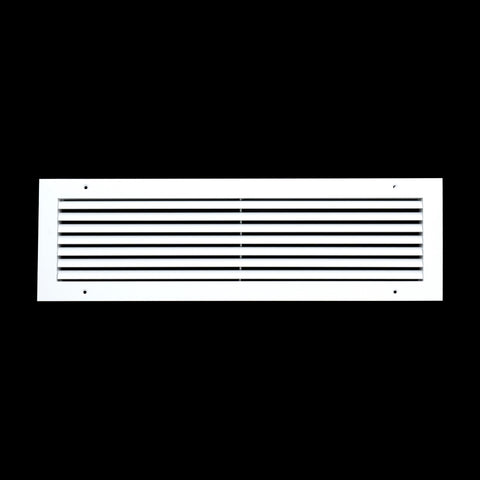 24"x6" White Aluminum Rust-Free Return Air Grille, High-Airflow HVAC Cold Air Intake for Wall & Ceiling