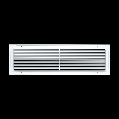 24"x6" White Aluminum Rust-Free Return Air Grille, High-Airflow HVAC Cold Air Intake for Wall & Ceiling