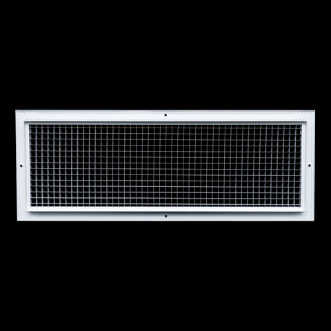 24"x8" White Aluminum Eggcrate Return Air Grille, Low-Noise High-Airflow Rust-Proof Vent Cover