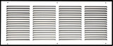 24"x8" White Steel Return Air Grille, High-Airflow HVAC Cold Air Intake for Wall & Ceiling