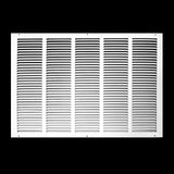 26"x18" White Steel Return Air Grille, High-Airflow HVAC Cold Air Intake for Wall & Ceiling