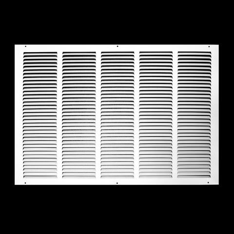 26"x18" White Steel Return Air Grille, High-Airflow HVAC Cold Air Intake for Wall & Ceiling