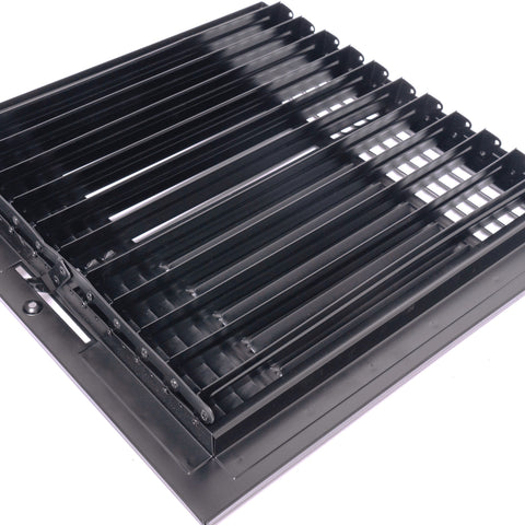 10"x8" 3-Way Black Steel Air Supply Diffuser, Directional Register Vent Cover for Sidewall Or Ceiling