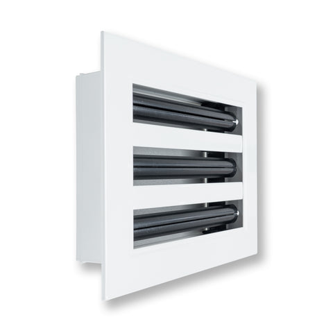 8"x6" White Aluminum Linear 3-Slot Diffuser, Slim Modern AC Vent Cover for Wall, Ceiling & Floor
