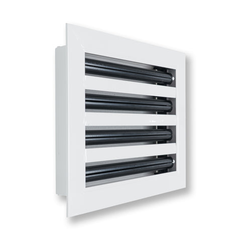 10"x8" White Aluminum Linear 4-Slot Diffuser, Slim Modern AC Vent Cover for Wall, Ceiling & Floor