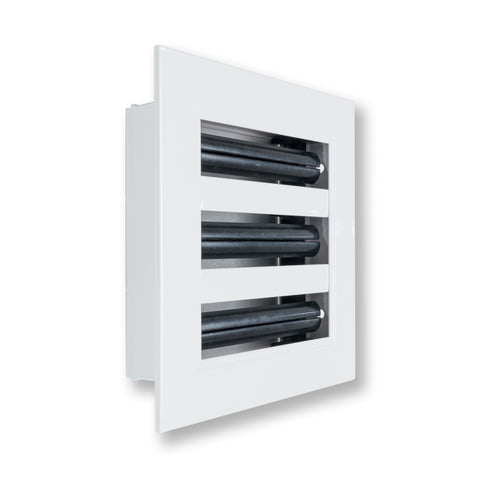 10"x6" White Aluminum Linear 3-Slot Diffuser, Slim Modern AC Vent Cover for Wall, Ceiling & Floor