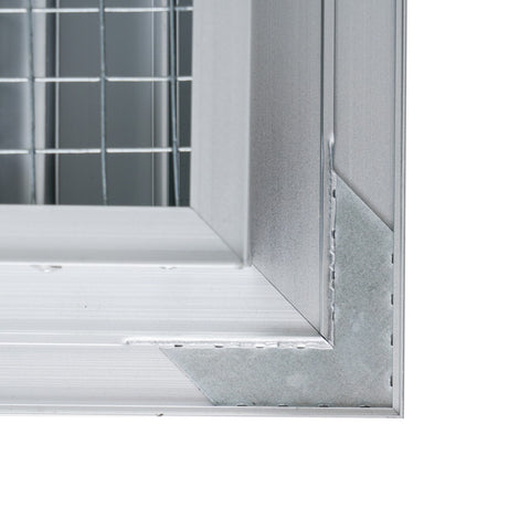 6"x6" Anodized Aluminum Exterior Wall Louver, Weatherproof Rain & Rust Resistant Vent Cover