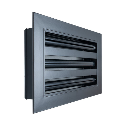 10"x6" Black Aluminum Linear 3-Slot Diffuser, Slim Modern AC Vent Cover for Wall, Ceiling & Floor