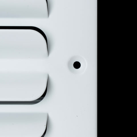 8"x8" 2-Way White Steel Fixed Curved Blade Air Supply Diffuser, Directional Register Vent Cover for Sidewall Or Ceiling