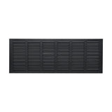 30"x10" Black Steel Return Air Grille, High-Airflow HVAC Cold Air Intake for Wall & Ceiling