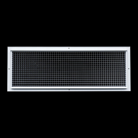 30"x10" White Aluminum Eggcrate Return Air Grille, Low-Noise High-Airflow Rust-Proof Vent Cover