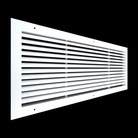 30"x10" White Aluminum Rust-Free Return Air Grille, High-Airflow HVAC Cold Air Intake for Wall & Ceiling