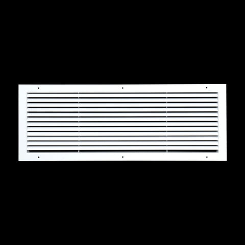 30"x10" White Aluminum Rust-Free Return Air Grille, High-Airflow HVAC Cold Air Intake for Wall & Ceiling