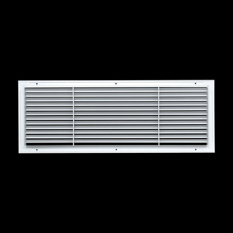 30"x10" White Aluminum Rust-Free Return Air Grille, High-Airflow HVAC Cold Air Intake for Wall & Ceiling