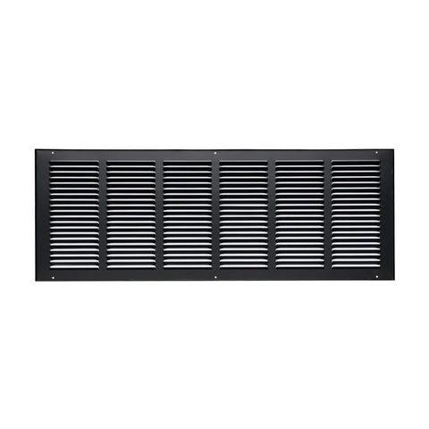 30"x10" Black Steel Return Air Grille, High-Airflow HVAC Cold Air Intake for Wall & Ceiling