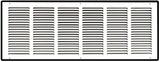 30"x10" White Steel Return Air Grille, High-Airflow HVAC Cold Air Intake for Wall & Ceiling