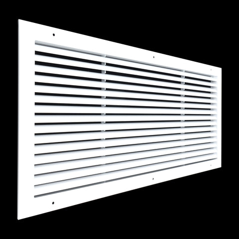 30"x12" White Aluminum Rust-Free Return Air Grille, High-Airflow HVAC Cold Air Intake for Wall & Ceiling