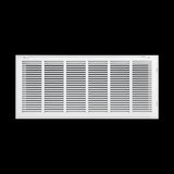 30"x12" White Steel Return Air Filter Grille, Removable Door, Plastic Latches, for 1-Inch Filters