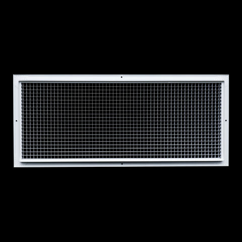 30"x12" White Aluminum Eggcrate Return Air Grille, Low-Noise High-Airflow Rust-Proof Vent Cover
