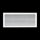 30"x12" White Aluminum Rust-Free Return Air Grille, High-Airflow HVAC Cold Air Intake for Wall & Ceiling