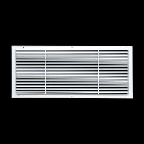30"x12" White Aluminum Rust-Free Return Air Grille, High-Airflow HVAC Cold Air Intake for Wall & Ceiling