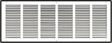 30"x12" White Steel Return Air Grille, High-Airflow HVAC Cold Air Intake for Wall & Ceiling