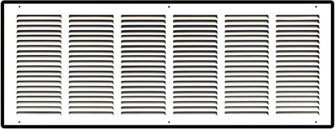 30"x12" White Steel Return Air Grille, High-Airflow HVAC Cold Air Intake for Wall & Ceiling