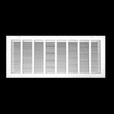 30"x12" White Steel Return Air Filter Grille, Removable Door, for 1-Inch Filters