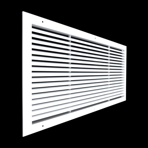 30"x14" White Aluminum Rust-Free Return Air Grille, High-Airflow HVAC Cold Air Intake for Wall & Ceiling